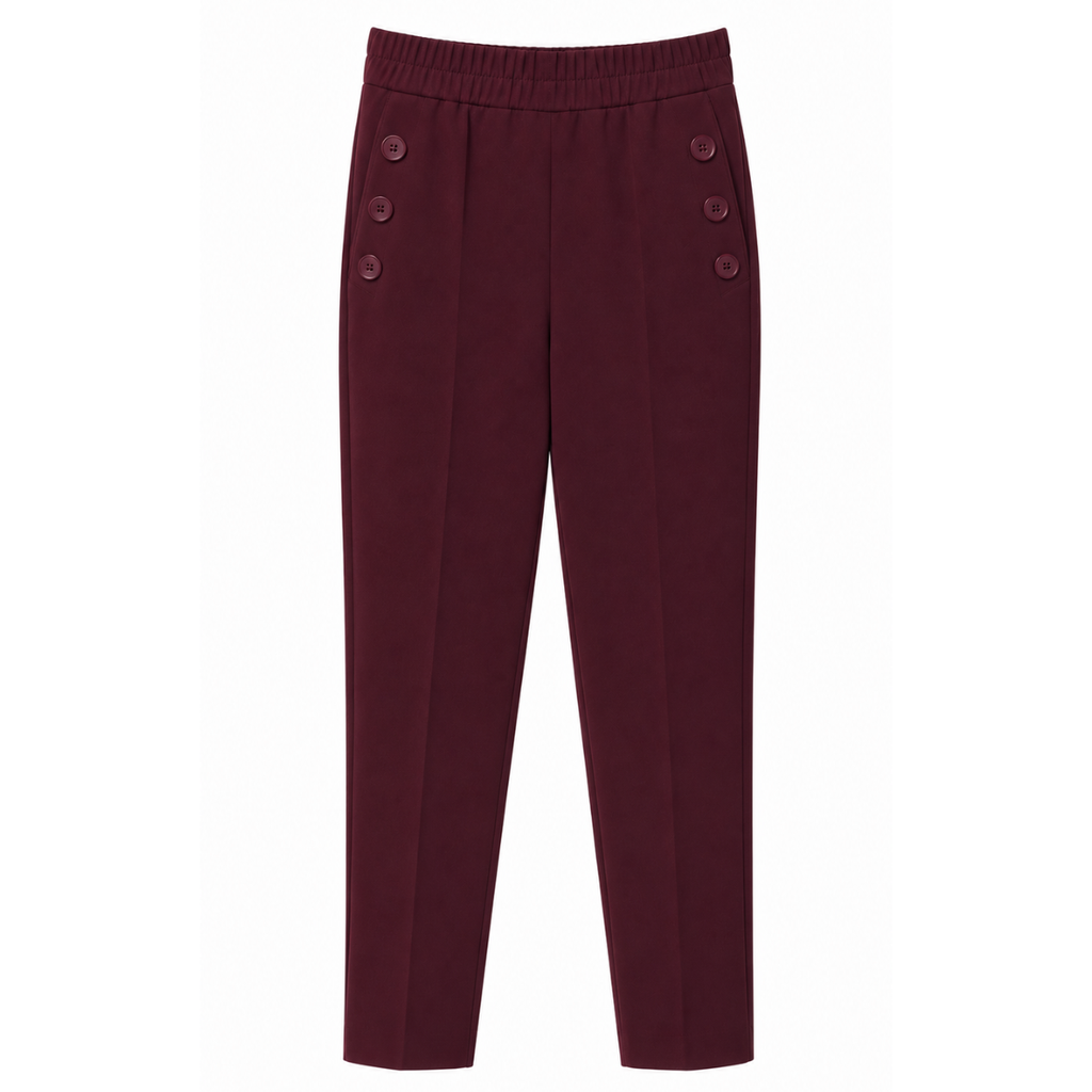 PANTALONI CON BOTTONI APPLICATI