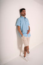 Bermuda in misto lino con coulisse