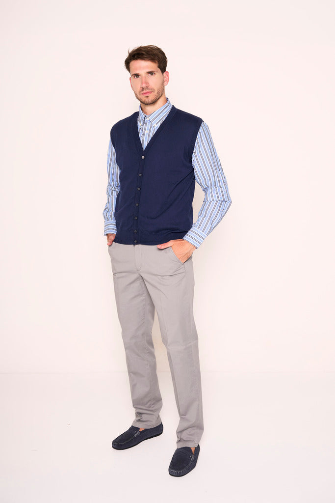 Pantaloni classici uomo con tasche americane