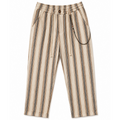 Pantaloni uomo a righe in cotone e lino