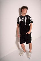 Cargo Shorts neri stile utility