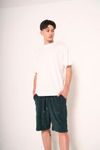 Shorts in ciniglia con coulisse