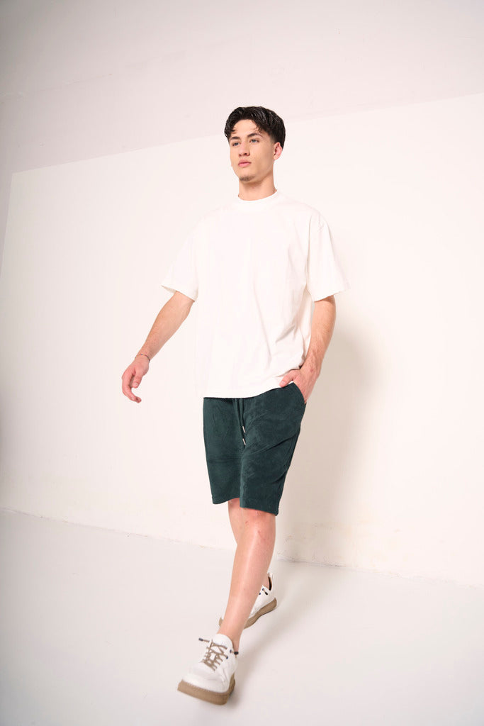 Shorts in ciniglia con coulisse