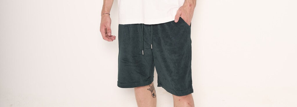 Shorts in ciniglia con coulisse