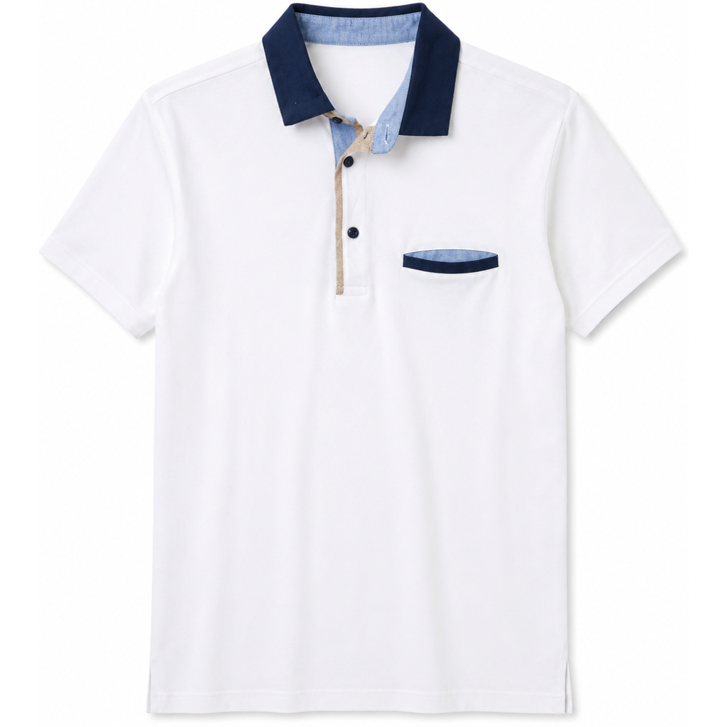 POLO CON DETTAGLI IN LINO