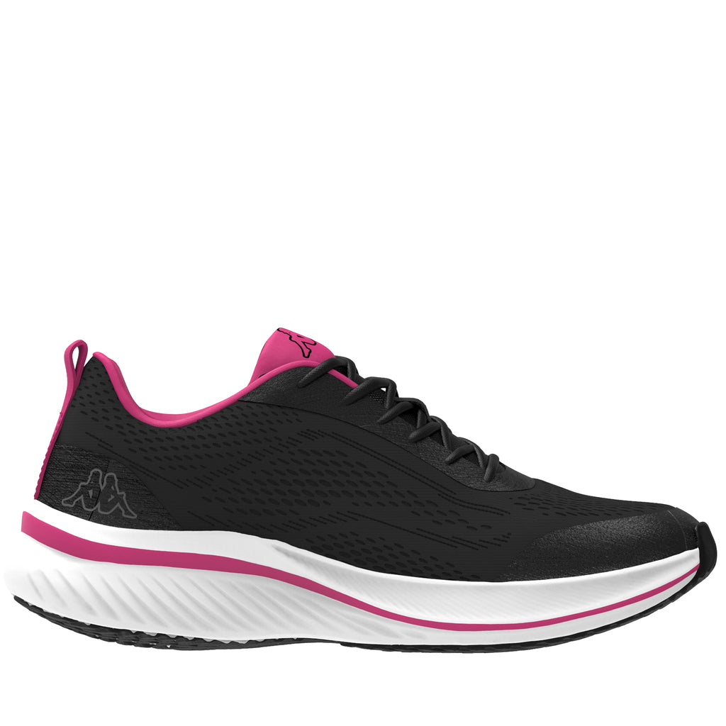 Sneakers Donna kappa Running Nero e Fucsia