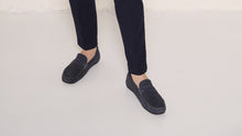 Carica l&#39;immagine nel visualizzatore di Gallery, Mocassini uomo in camoscio blu Stile casual raffinato
