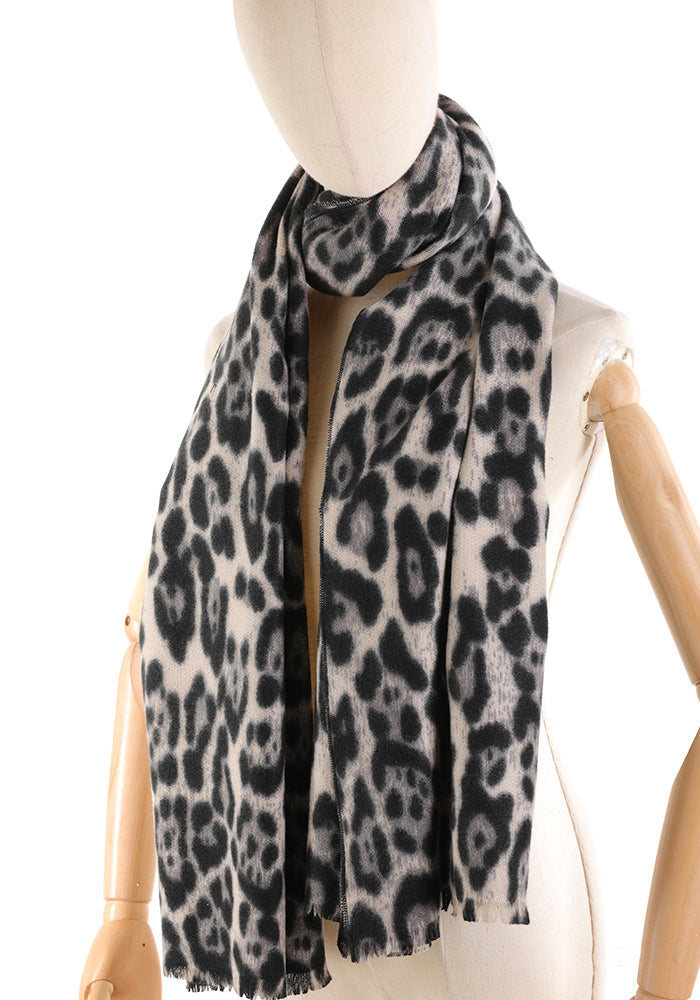Sciarpa Donna – Fantasia Leopardata Taupe