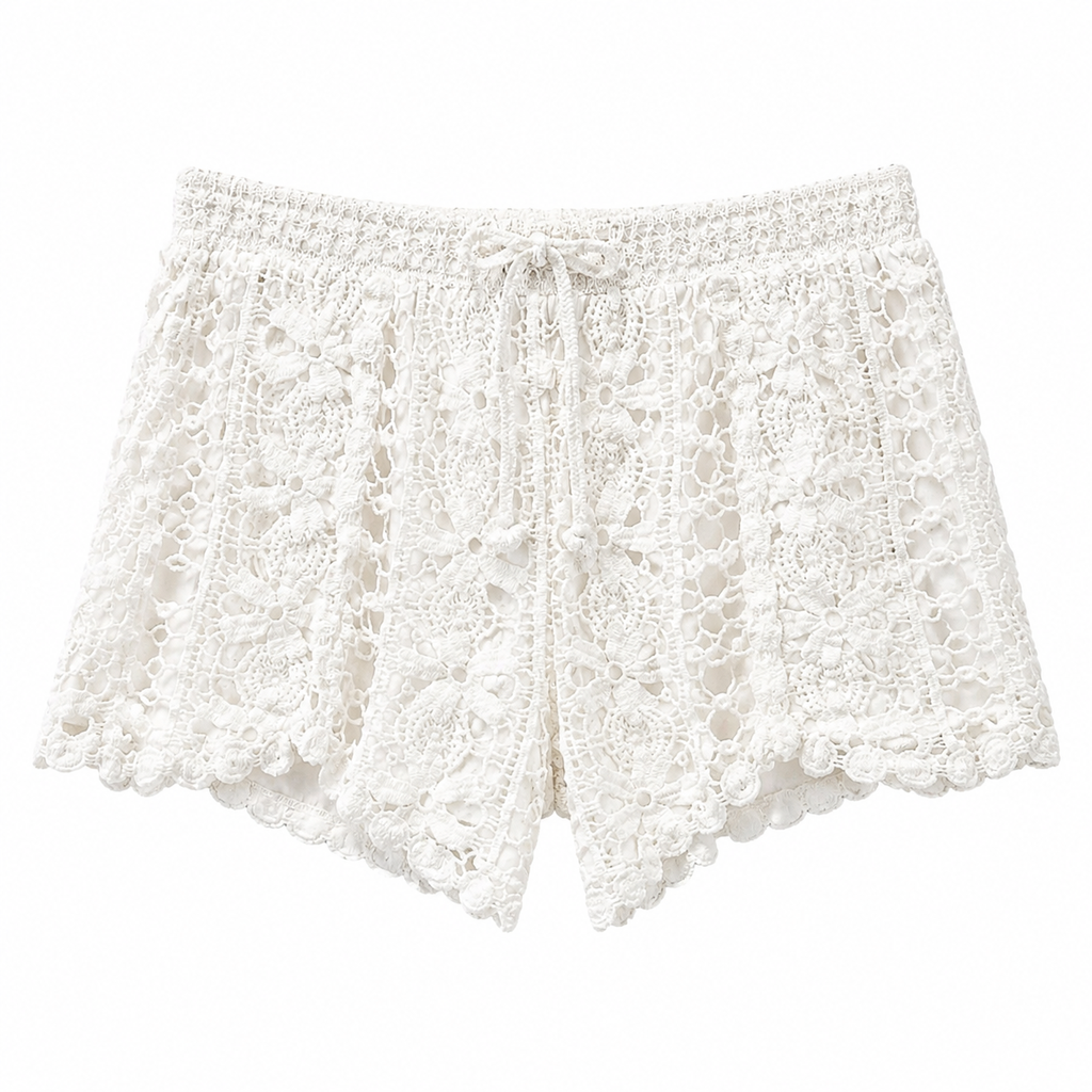 Short Traforato con Coulisse Donna