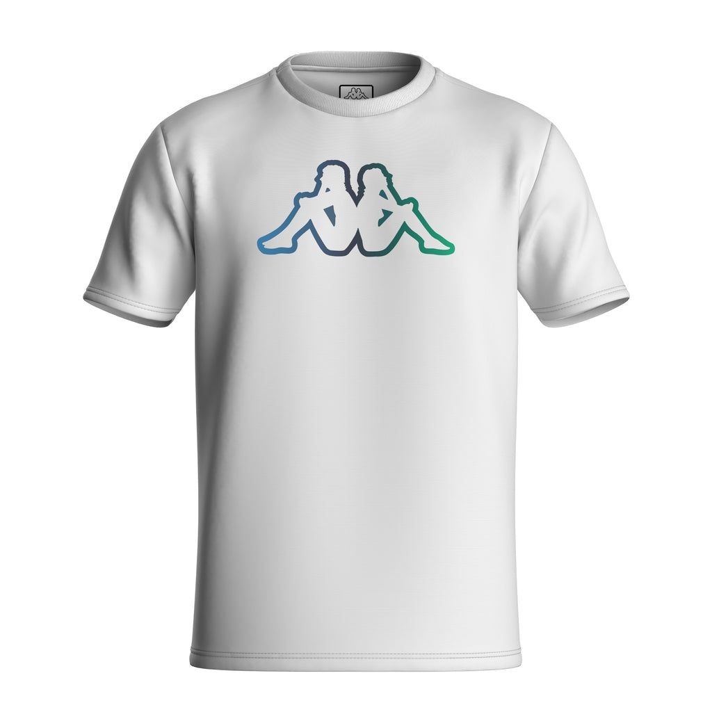 T-shirt Kappa con maxi logo frontale multicolor