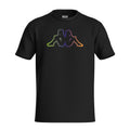 T-shirt Kappa con maxi logo frontale multicolor