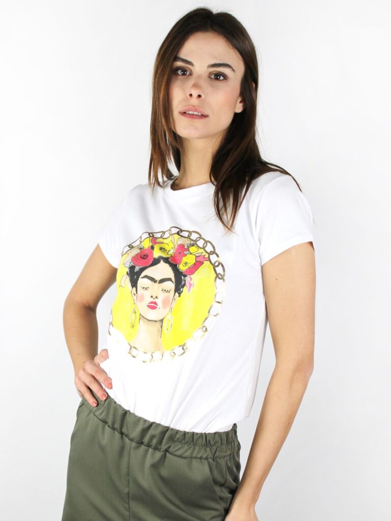 T-shirt con stampa Frida