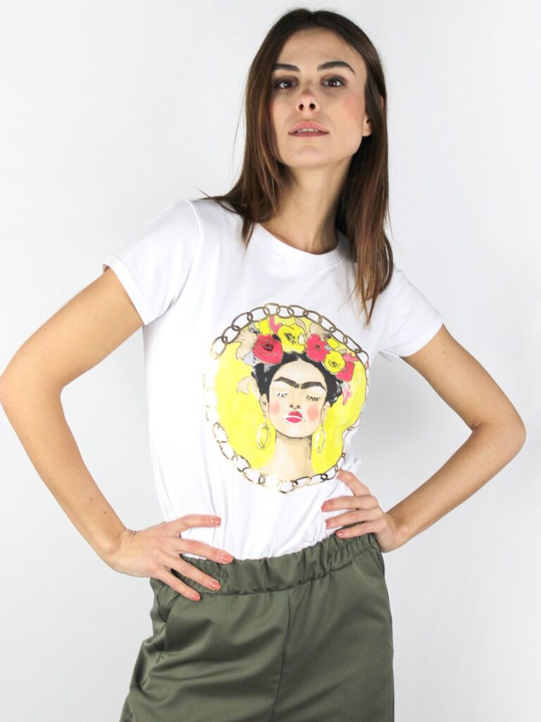 T-shirt con stampa Frida