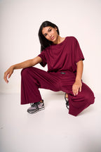 T-shirt soft touch bordeaux