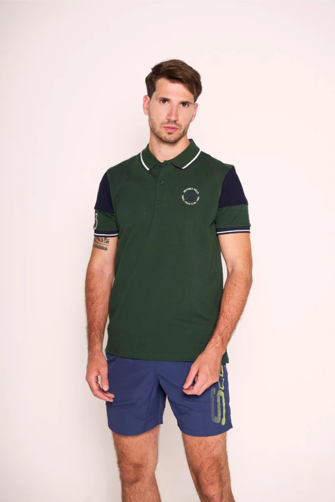 Polo Beverly Hills con inserti a contrasto