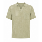 Maglia polo traforata uomo verde salvia
