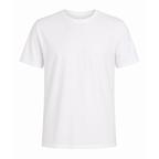T-shirt classica uomo girocollo in cotone bianco