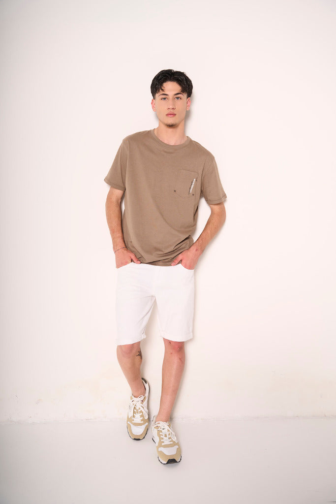 T-shirt fango con taschino