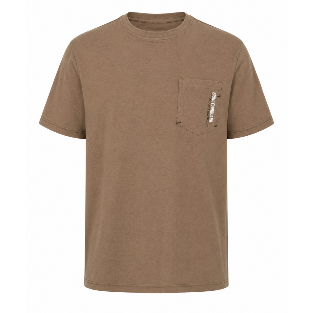 T-shirt fango con taschino