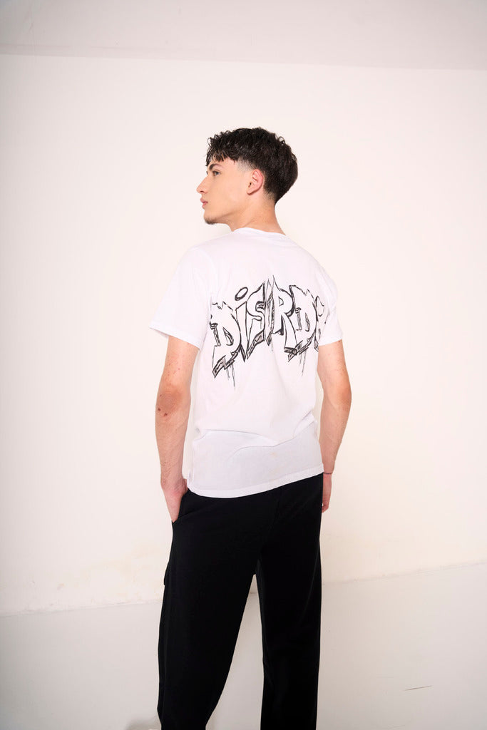 T-shirt bianca stile contemporaneo