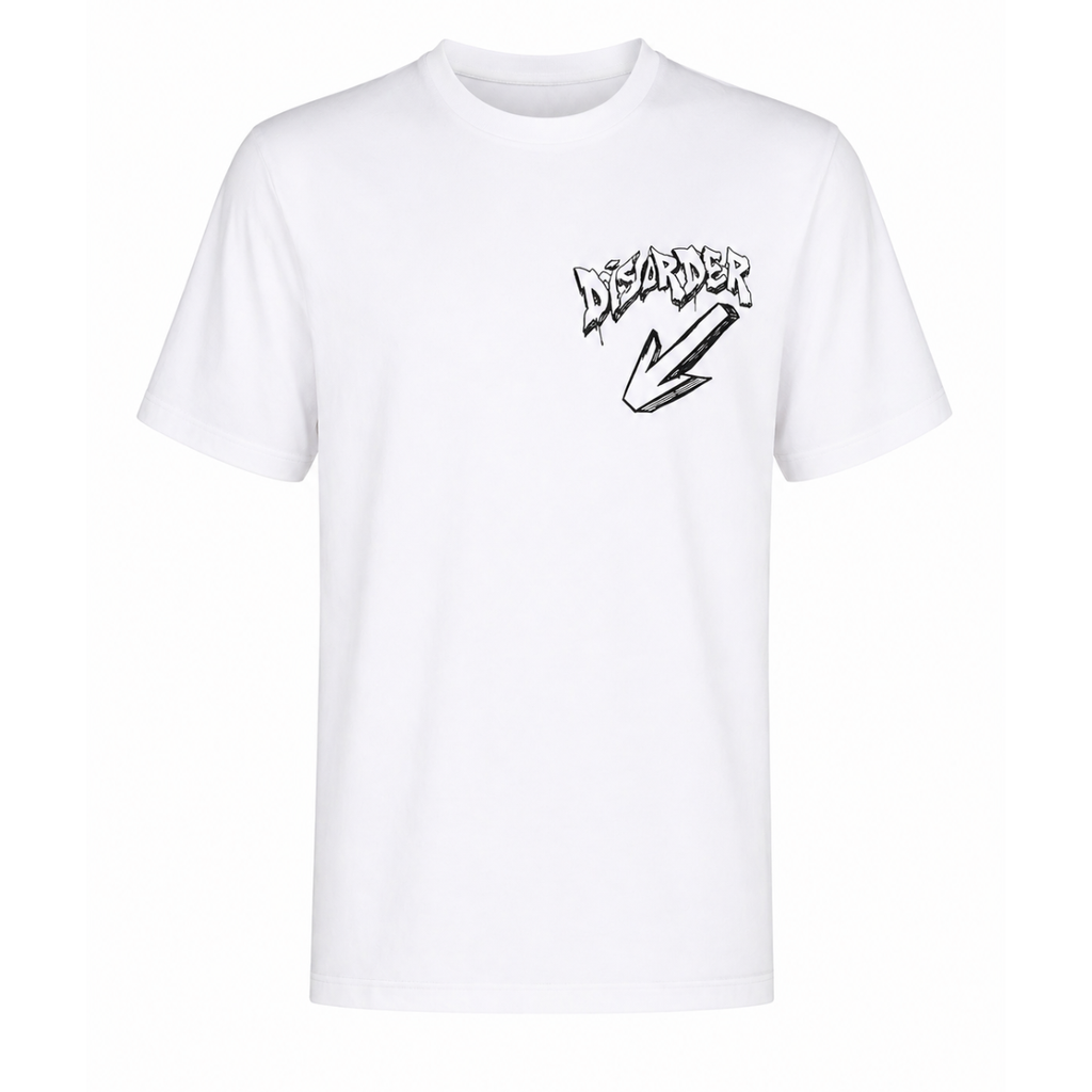 T-shirt bianca stile contemporaneo