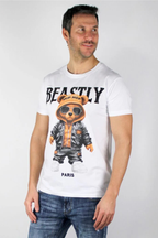 T-shirt con stampa orso