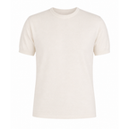 T-shirt uomo basic bianca con girocollo in cotone elasticizzato