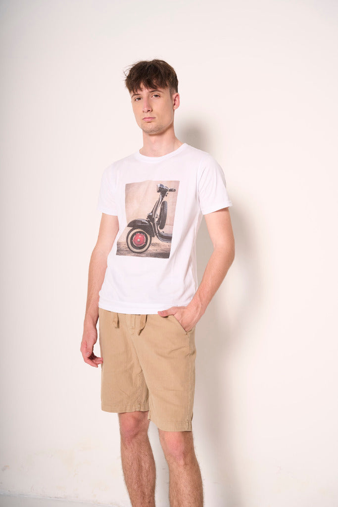 T-shirt uomo con stampa Vespa retrò