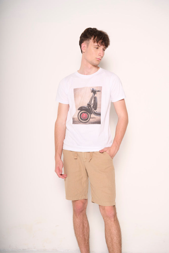 T-shirt uomo con stampa Vespa retrò