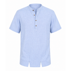Polo collo coreana in cotone leggero