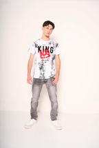 T-shirt tie-dye con stampa "Born to Rule"