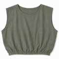 Top corto verde militare