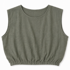 Top corto verde militare