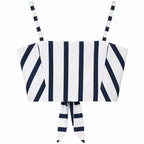 Top Rigato con Fiocco Donna