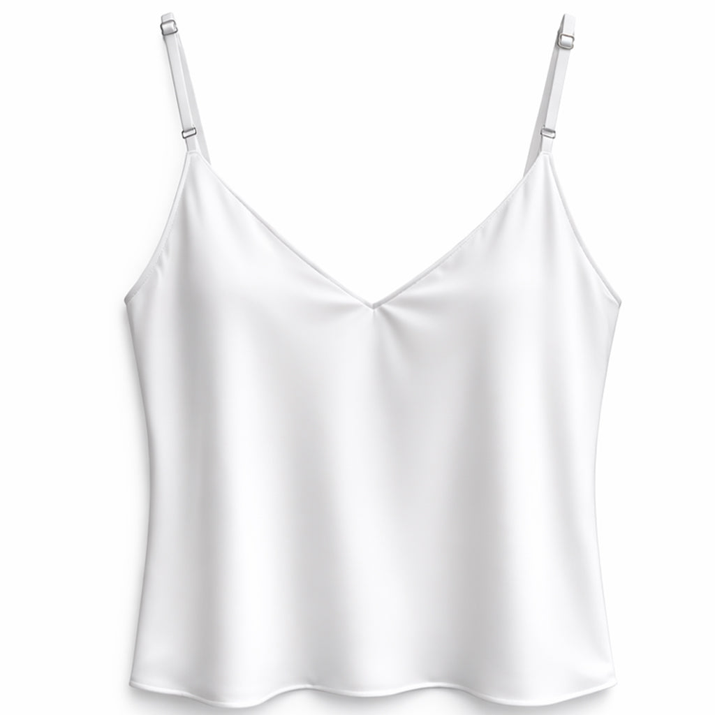 Top Donna Satin con Spalline Sottili