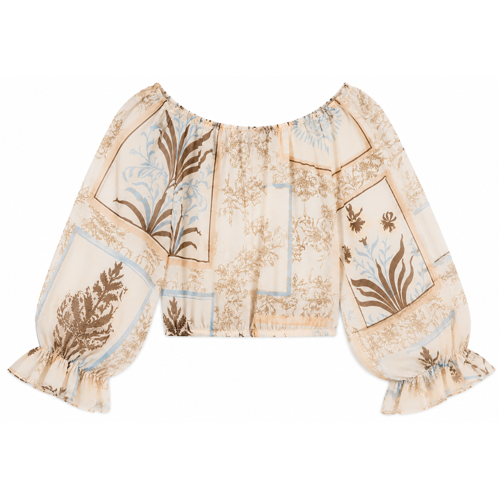 BLUSA CROPPED CON BALZE