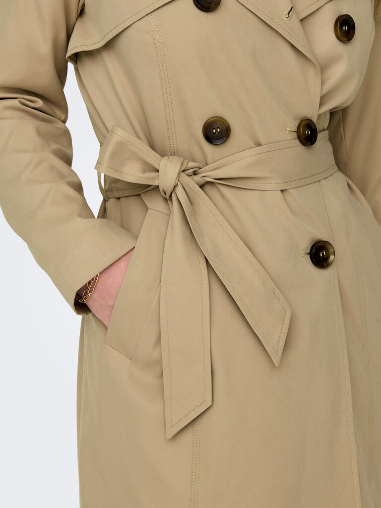 Trench donna doppiopetto con cintura