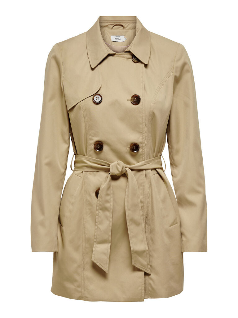 Trench donna doppiopetto con cintura