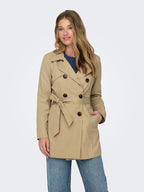 Trench donna doppiopetto con cintura