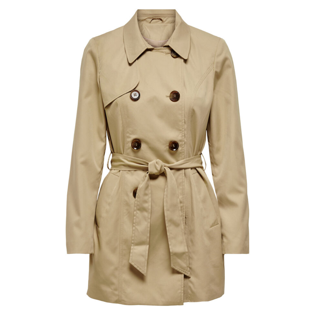 Trench donna doppiopetto con cintura