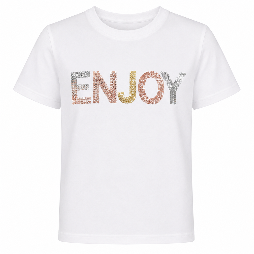 T-SHIRT GIROCOLLO CON SCRITTA