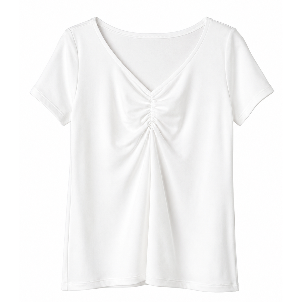 T-SHIRT CON ARRICCIO