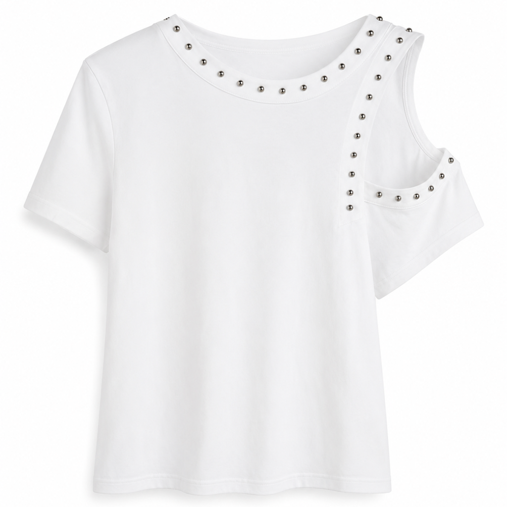 T-SHIRT DONNA CON BORCHIE