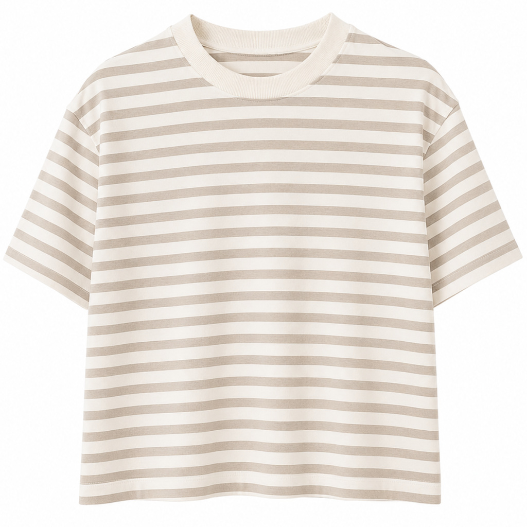 T-SHIRT RIGATA GIROCOLLO