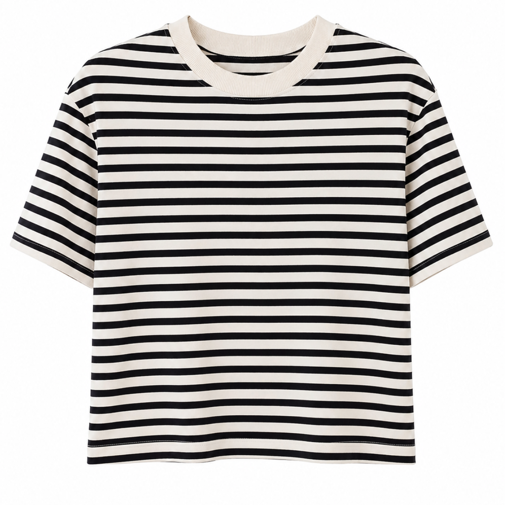 T-SHIRT RIGATA GIROCOLLO