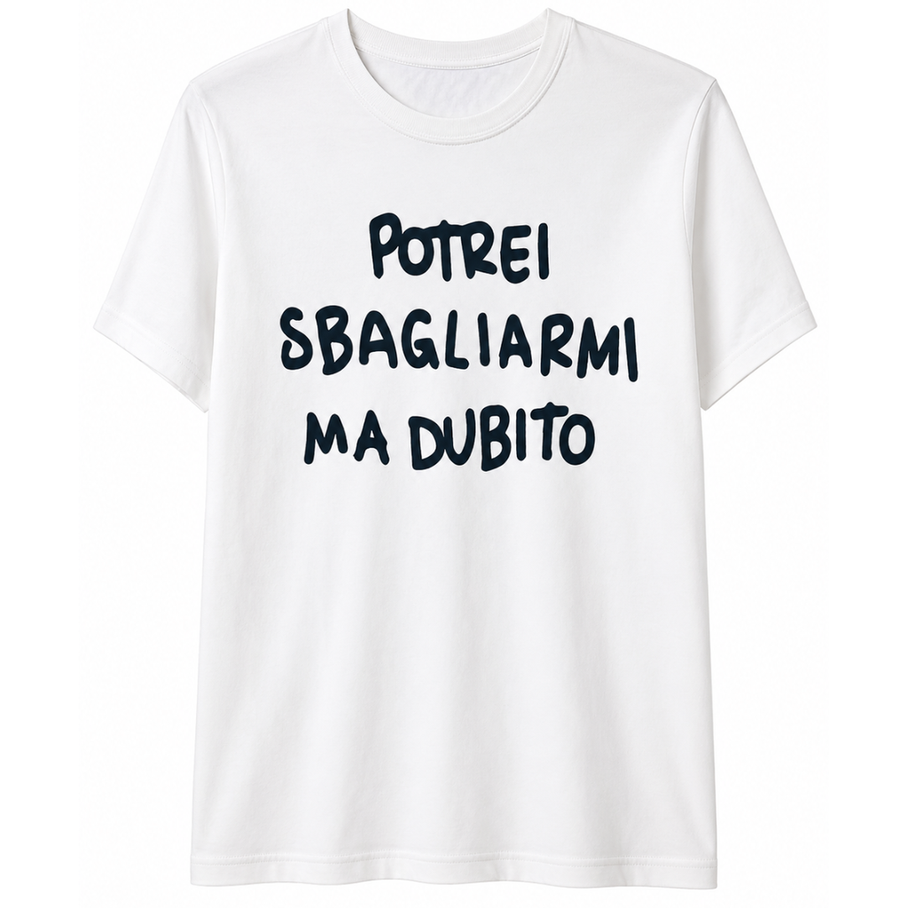T-SHIRT CON SCRITTA