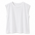 T-SHIRT MANICHE IN PIZZO