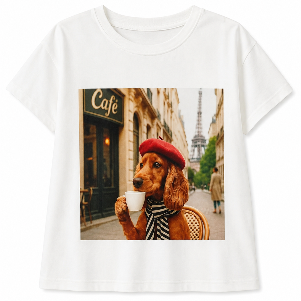 T-SHIRT CON STAMPA CAGNOLINO