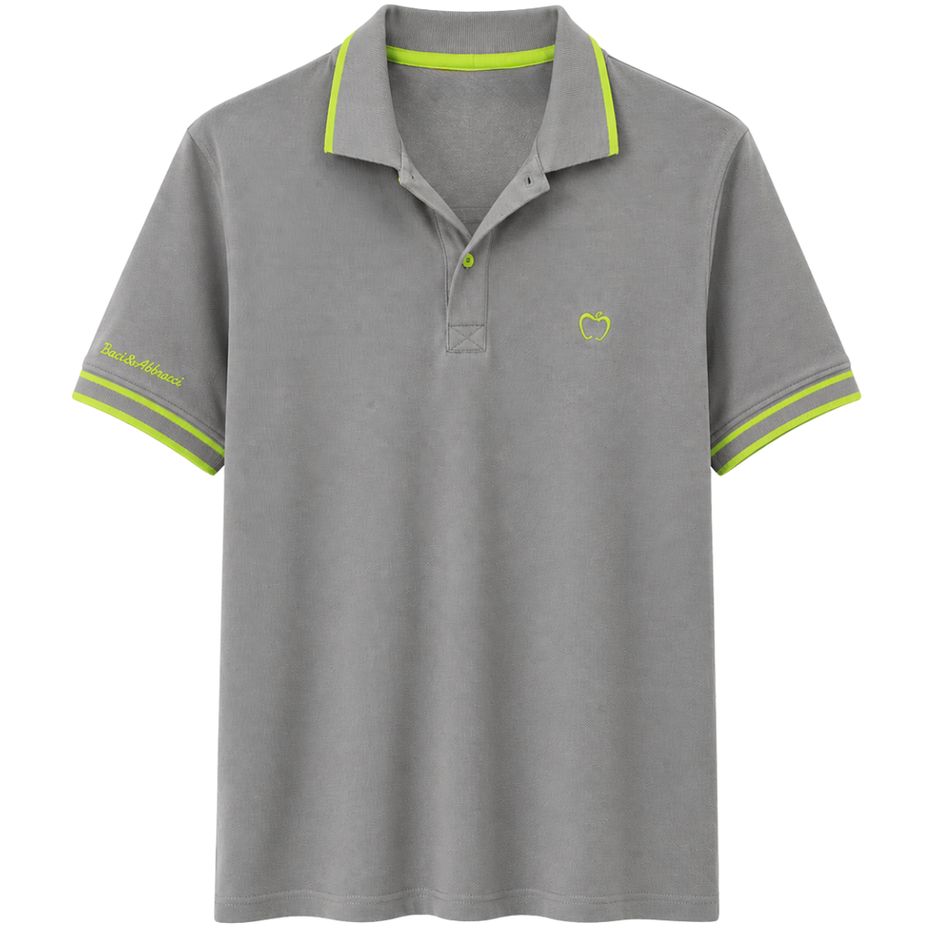 POLO CON DETTAGLI FLUO