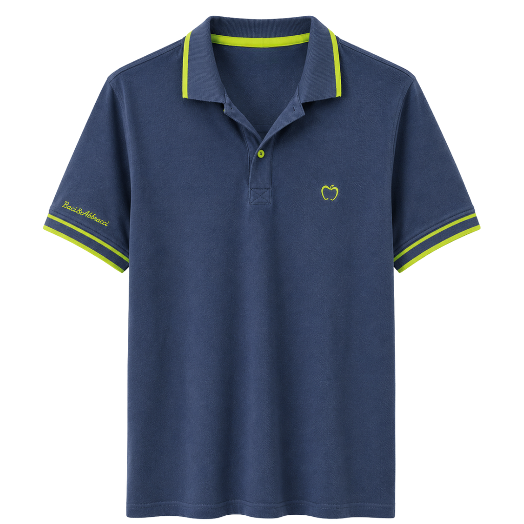 POLO CON DETTAGLI FLUO